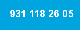 931 118 26 05 931 118 26 05